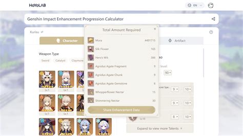 genshin progression calculator
